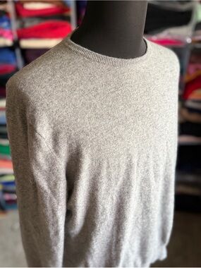 POLO Men's Classic Cashmere Crewneck Sweater - Gray